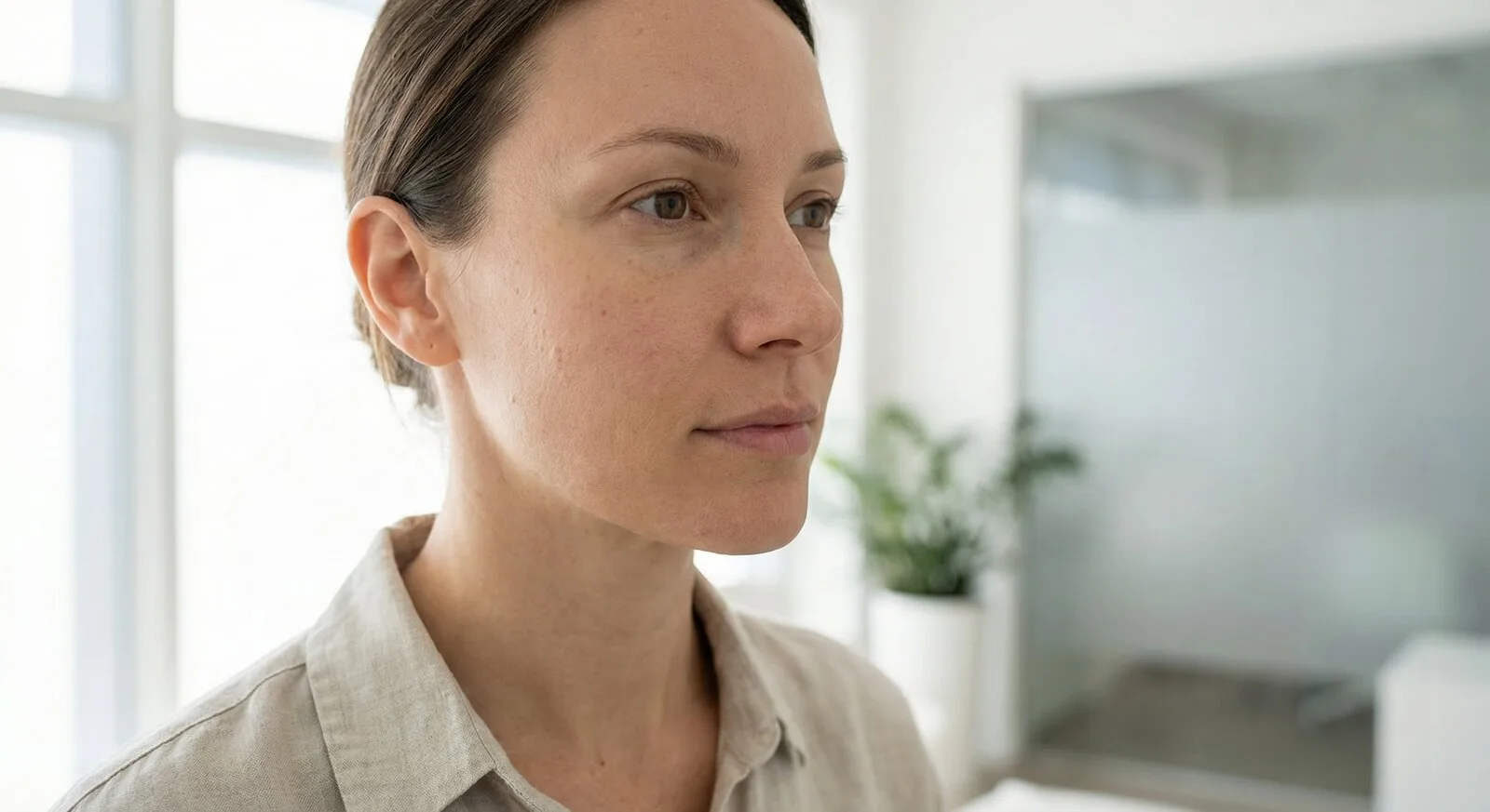 Paciente em avaliação de perfil nasal para rinoplastia estruturada com enxertos de cartilagem em Londrina