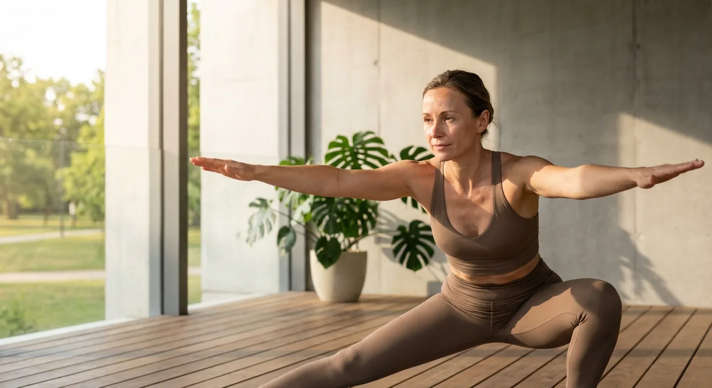 Mulher praticando exercício físico para tema de ninfoplastia, esporte e atrito vulvar